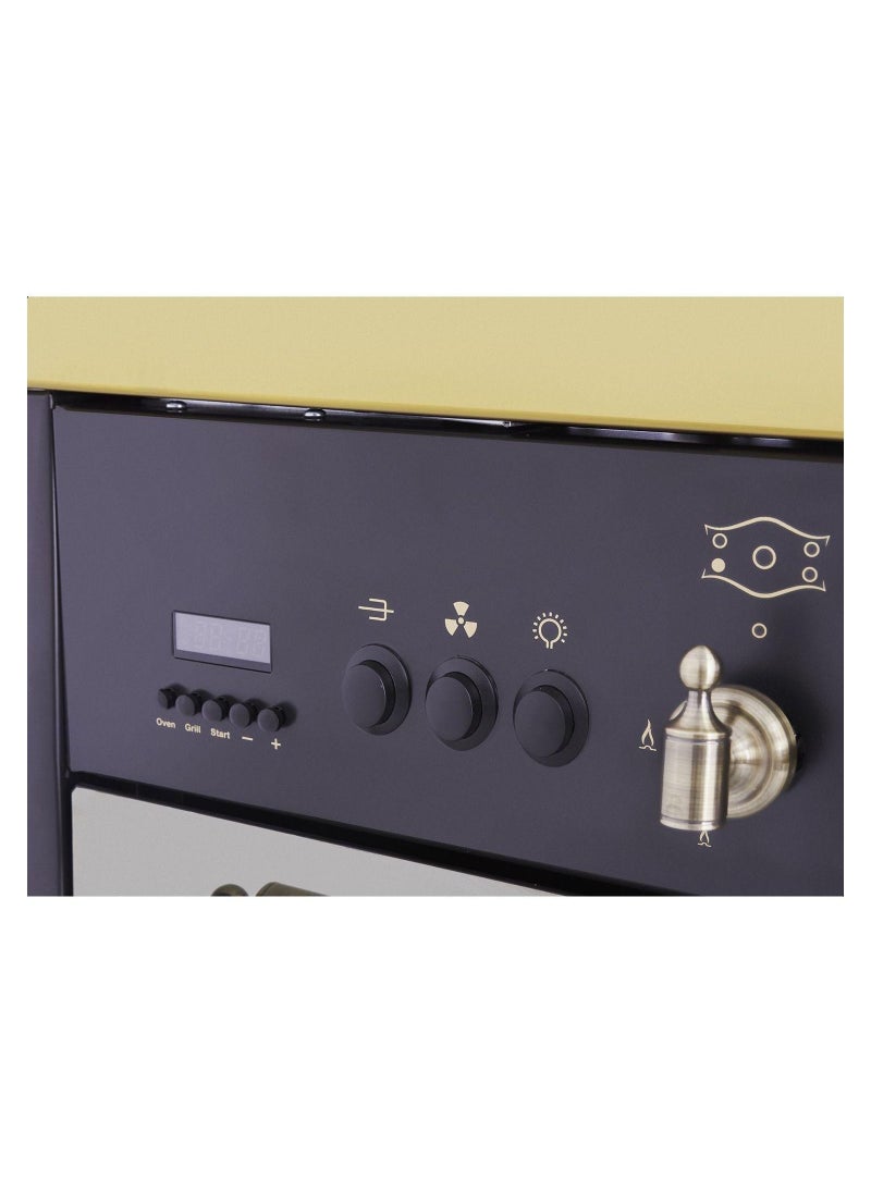 Fresh - Rustic Gold Gas Cooker, 5 Burners, Black- 10094 - Image 1