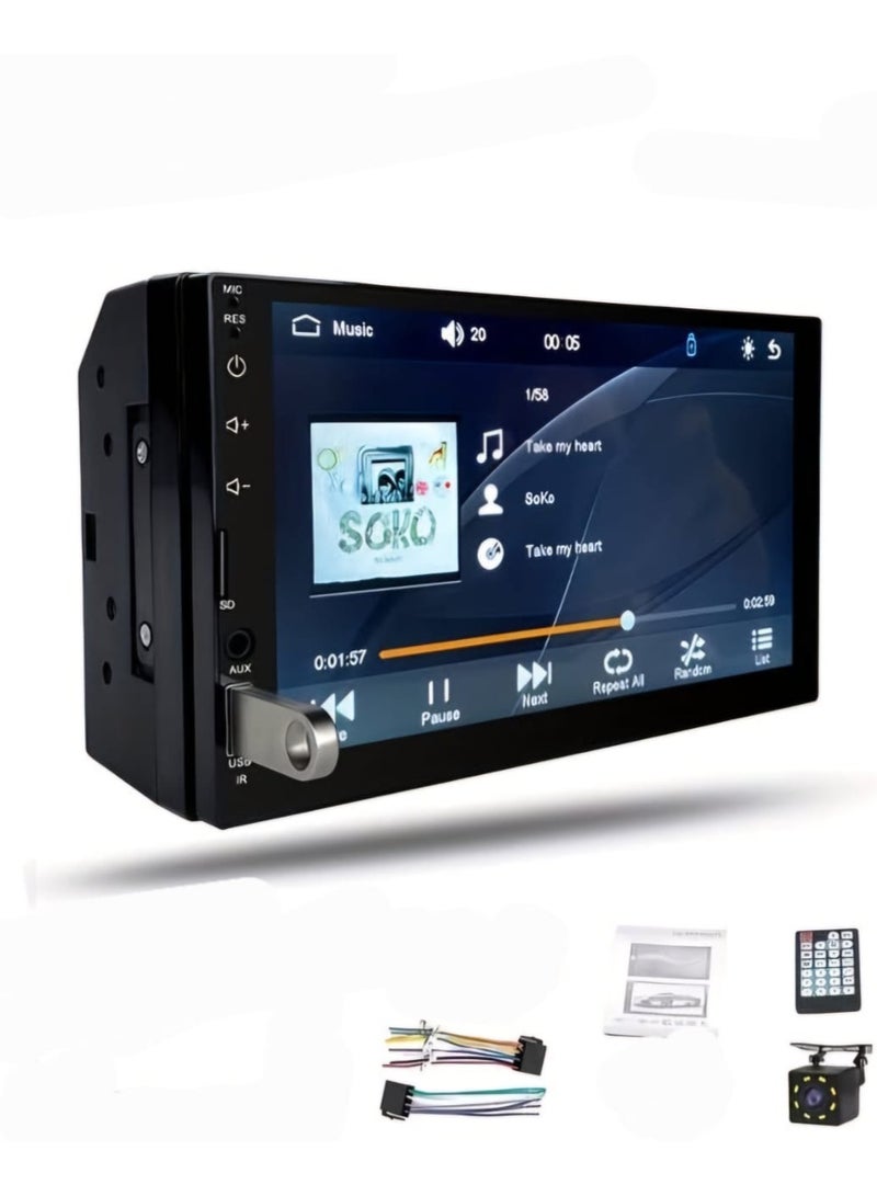 Generic "Car Radio Double Din Car Stereo 7 Inch HD Touch Screen Car Bluetooth MP5 Player Car Audio and Video Player USB, SD Card Support."  - Image 1