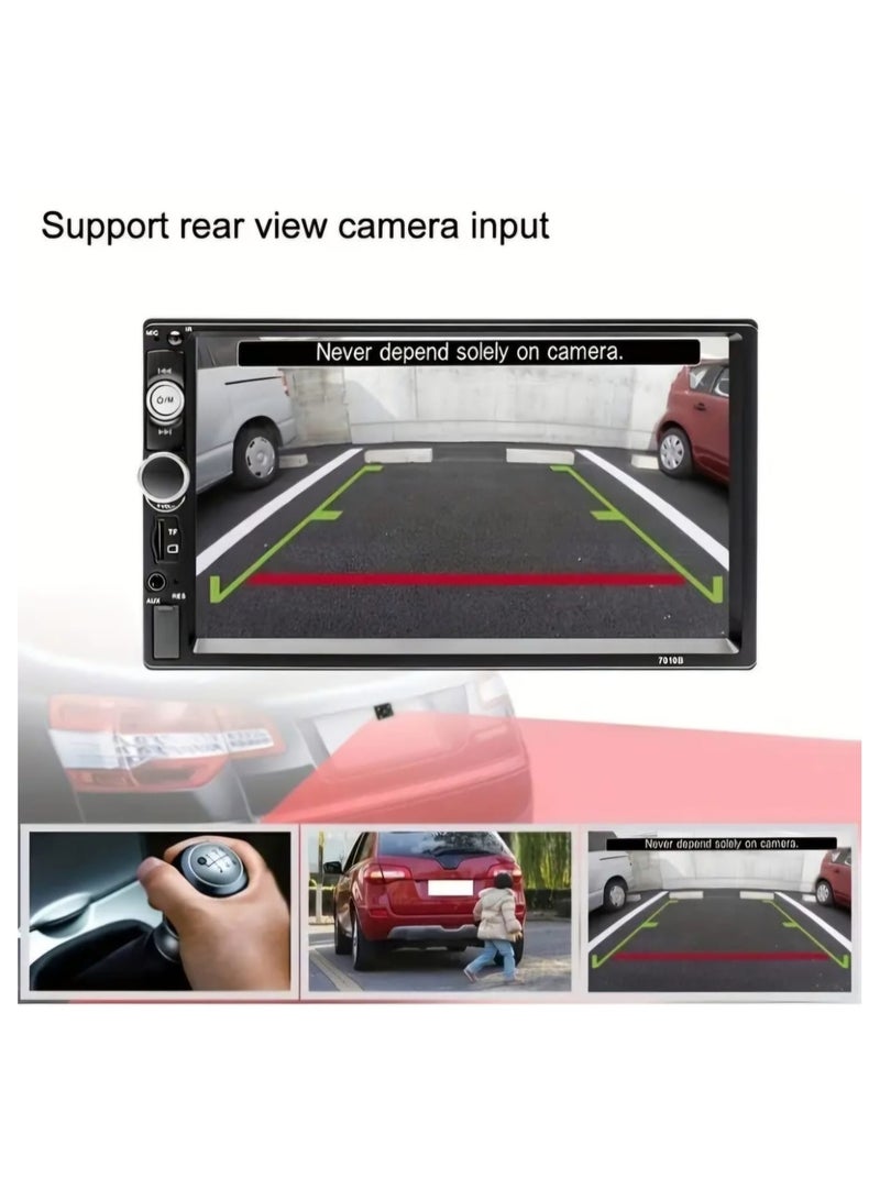 Generic "Car Radio Double Din Car Stereo 7 Inch HD Touch Screen Car Bluetooth MP5 Player Car Audio and Video Player USB, SD Card Support."  - Image 3