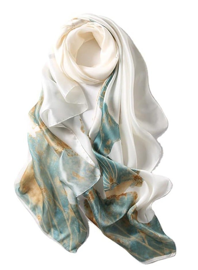 Y&D Fashion Scarves Scarf Silk Feeling Long Lightweight Sunscreen Shawls for Women - Image 1