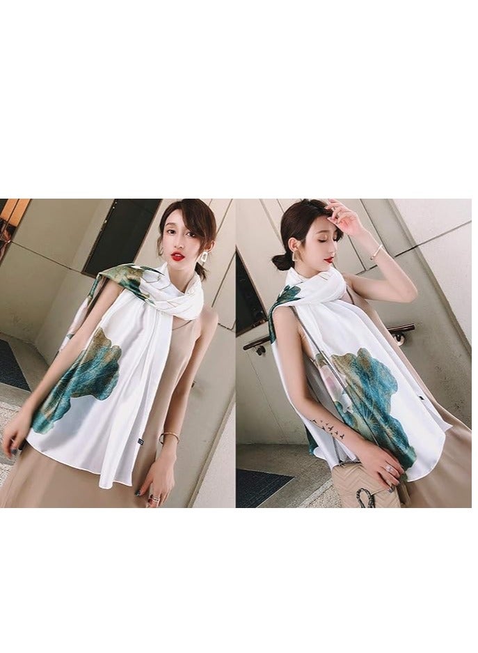 Y&D Fashion Scarves Scarf Silk Feeling Long Lightweight Sunscreen Shawls for Women - Image 2