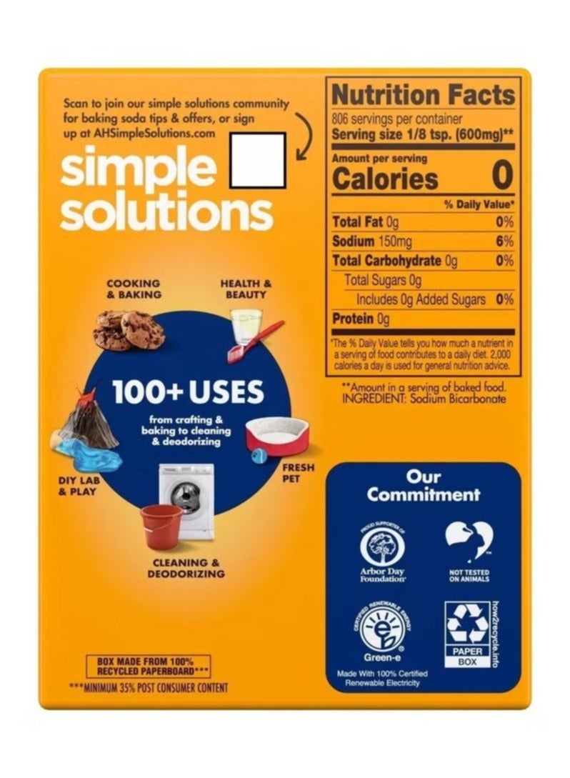 Arm & Hammer Pack of 3 Pure Baking Soda Box - 3 x 453g - Image 2