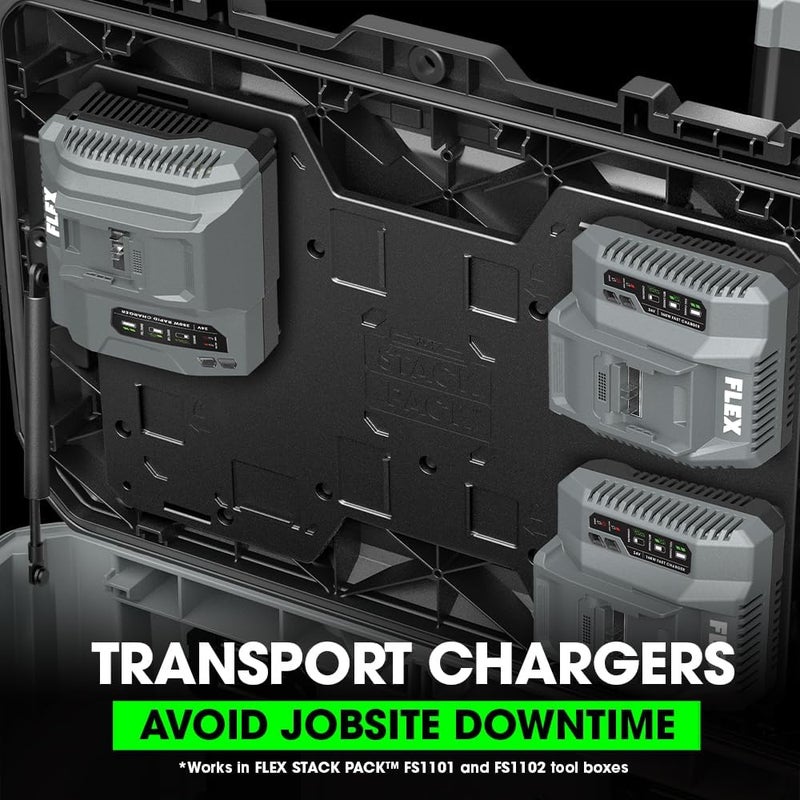 FLEX STACK PACK Storage System Adjustable Charger Mounts 2 Pack  FS16062 - Image 2