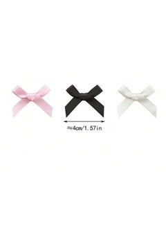 KHAJUL 18-Piece Mini Bow Hair Clips, Sweet Non-Slip Bow Hair Accessories for Women and Girls (White+Black+Pink)  - Image 3