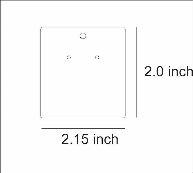 Zenomia Black Earrings Packaging Card, Decorative Handmade Jewelry Packaging Material, Jewelry Display Tag | Pack of 50 (2x2.15inch) - Image 3
