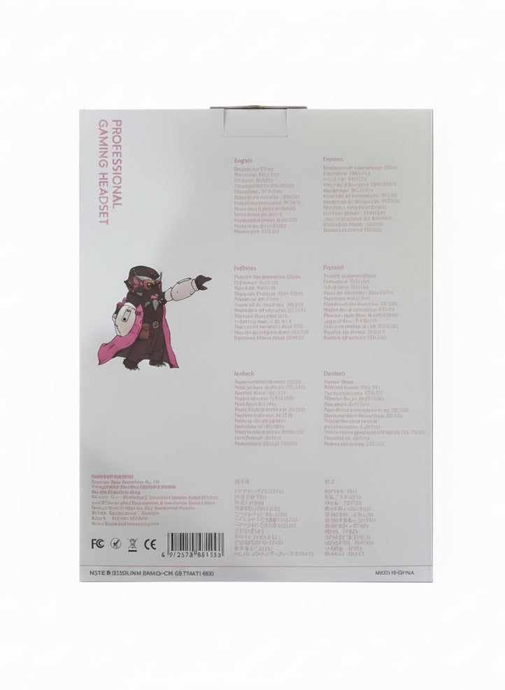 onikuma Onikuma X10 Professional Gaming Headset – 50mm Drivers, Noise-Cancelling Microphone, Adjustable Headband, Multi-Platform Compatible (Pink/White) - Image 5