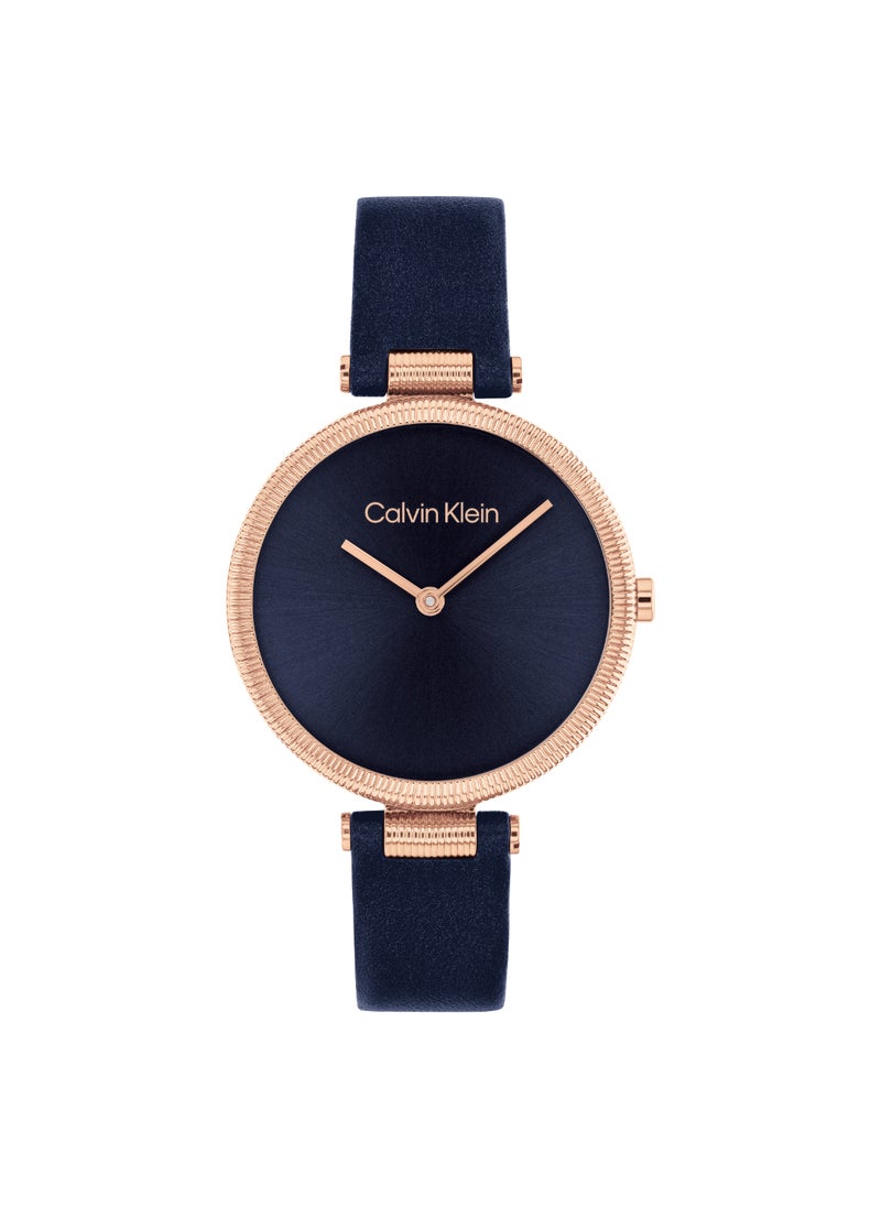 CALVIN KLEIN Round Analog Women's Blue Case Watch - 25100041  - Image 1