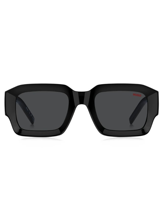 HUGO BOSS Hugo Boss HG 1311/S 807/IR Unisex Square Sunglasses – 54 mm Black Frame with Grey Lens  - Image 2