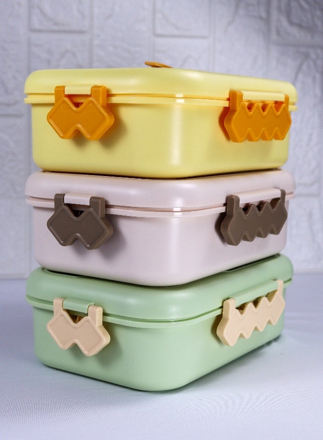 Toshionics 3-Compartment Stainless Steel Lunch Box with Spoon, Removable Tray, Leakproof Lid with Steam Vent, BPA-Free – 1.7L, for School, Office, Travel, Gym - Image 5