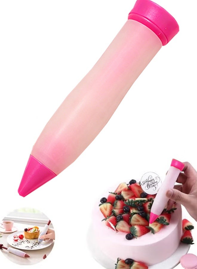 KANGLI 2 Pcs Cake Decorating Pen, Buttercream Frosting Gourmet Chocolate Silicone Decorating Pen Silicone Cupcake Salad Kits Cake Frosting Tools  Writing Pen Piping - Image 2