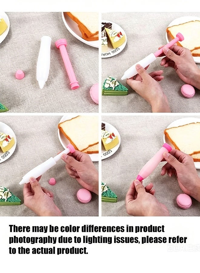 KANGLI 2 Pcs Cake Decorating Pen, Buttercream Frosting Gourmet Chocolate Silicone Decorating Pen Silicone Cupcake Salad Kits Cake Frosting Tools  Writing Pen Piping - Image 4