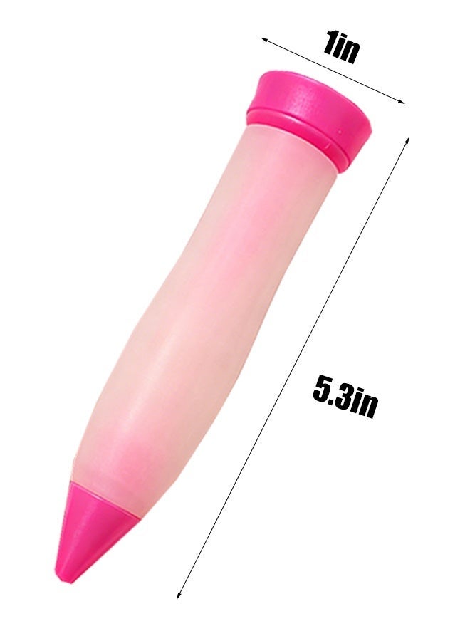 KANGLI 2 Pcs Cake Decorating Pen, Buttercream Frosting Gourmet Chocolate Silicone Decorating Pen Silicone Cupcake Salad Kits Cake Frosting Tools  Writing Pen Piping - Image 5