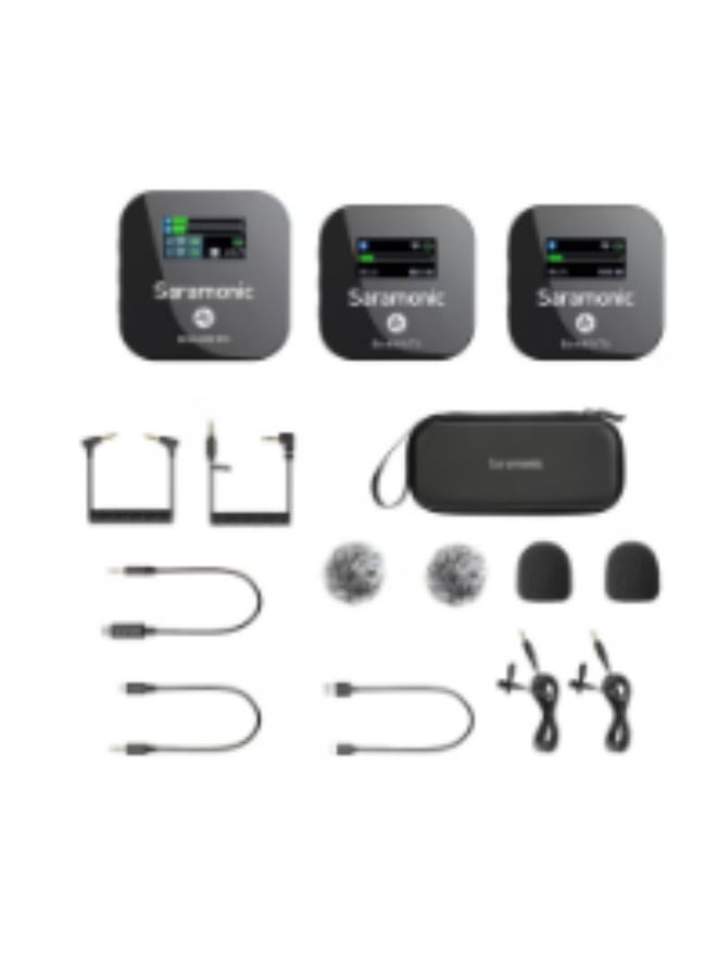 سارامونيك نظام ميكروفون لاسلكي ثنائي القناة Blink900 B2 بتردد 2.4 جيجاهرتز لمراقبة فورية لكاميرات DSLR وكاميرات الفيديو وأجهزة iPhone والهواتف الذكية التي تعمل بنظام Android والأجهزة اللوحية - Image 1