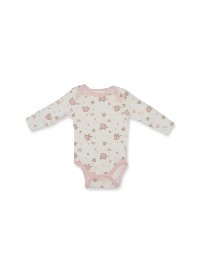 بمبىمىشى بودي سوت بأكمام طويلة بطبعة فيل من بامبي ميتشي مع بيجامة - وردي فاتح