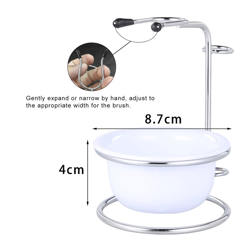 Men's Shaving Kit: 2-In-1 Holder + Soap Bowl, Wall-Mountable & Table-Standing, Quick Air-Drying Shaving Set for Male Wet Or Dry Shaving - Image 2