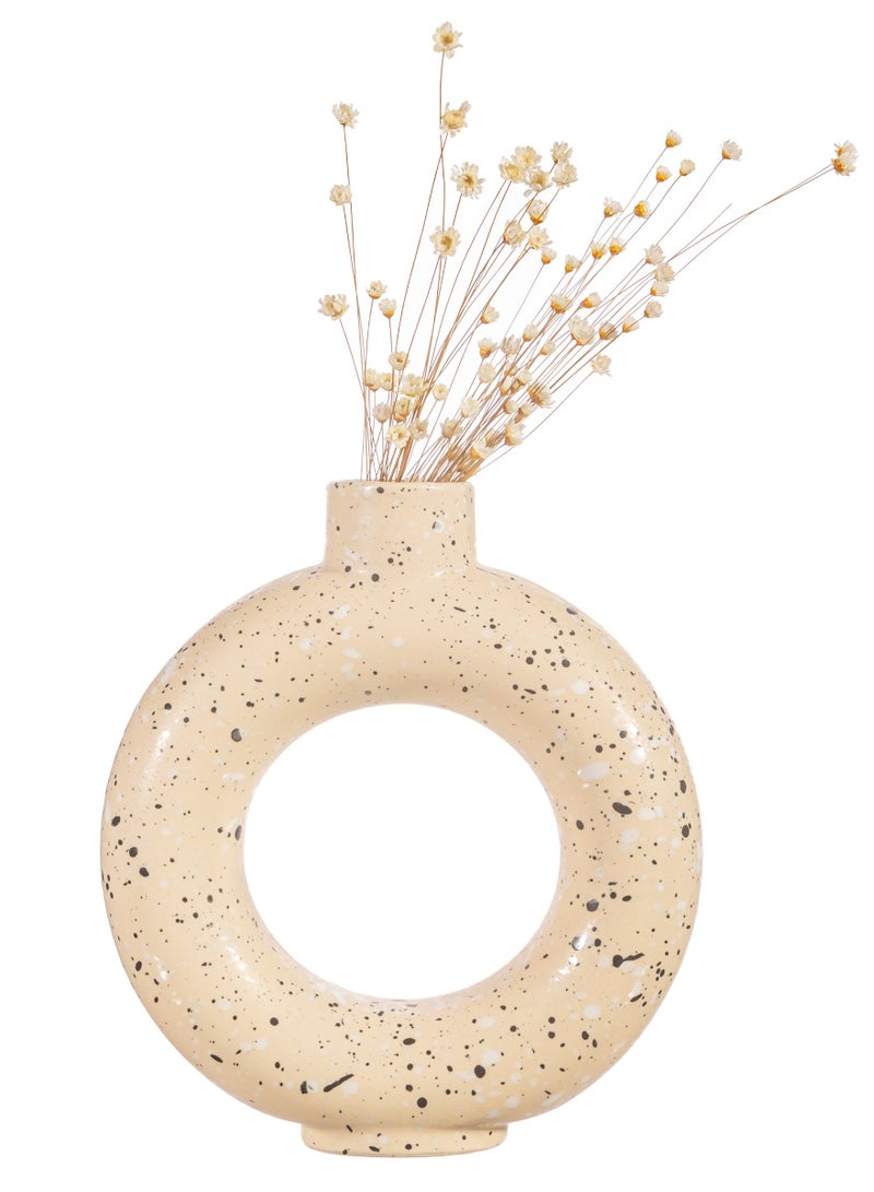 Sass & Belle Sass and Belle Sand Terrazzo Speckled Circle Vase Large - Modern Home Decor  - Image 1