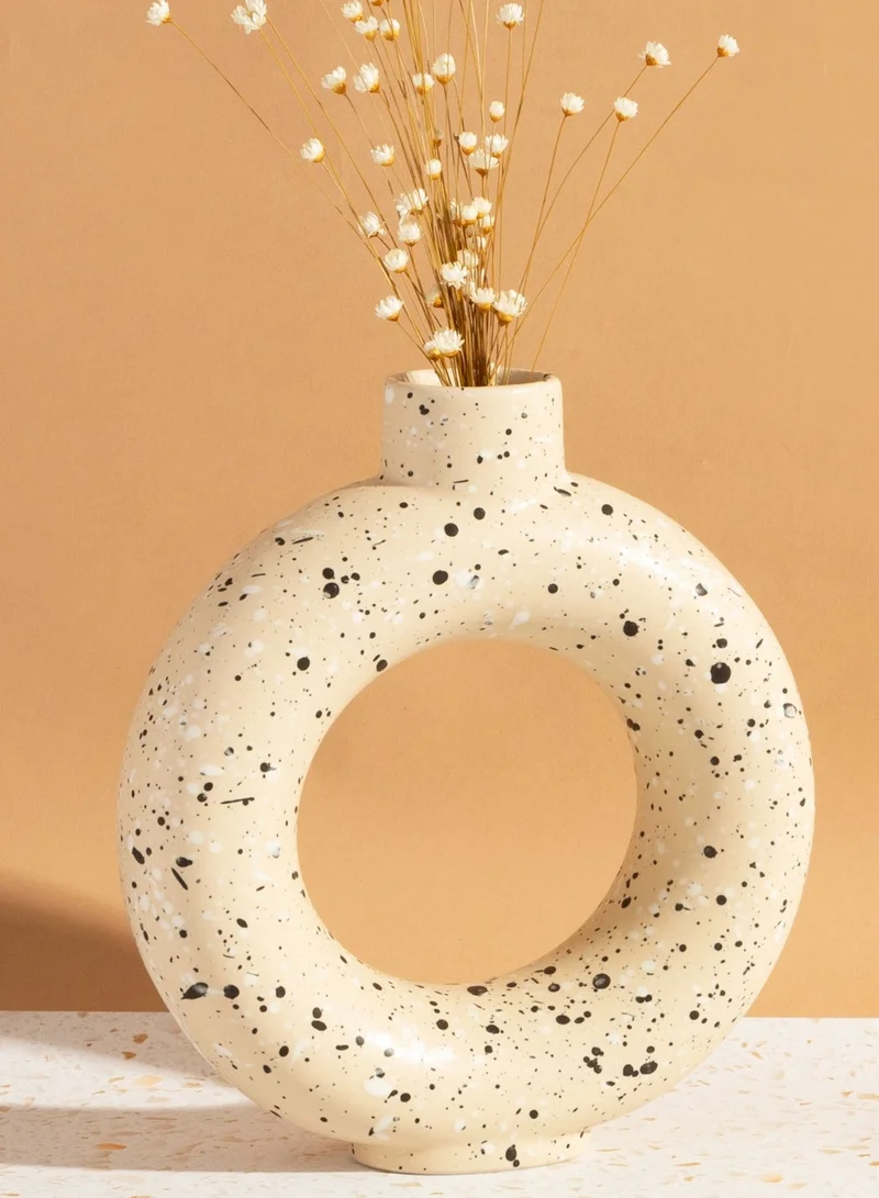 Sass & Belle Sass and Belle Sand Terrazzo Speckled Circle Vase Large - Modern Home Decor