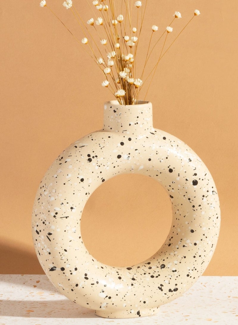 Sass & Belle Sass and Belle Sand Terrazzo Speckled Circle Vase Large - Modern Home Decor  - Image 3