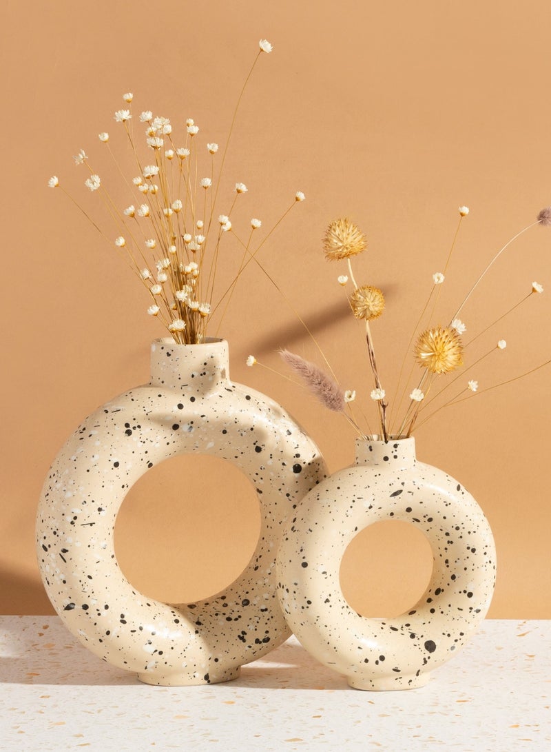 Sass & Belle Sass and Belle Sand Terrazzo Speckled Circle Vase Large - Modern Home Decor  - Image 4