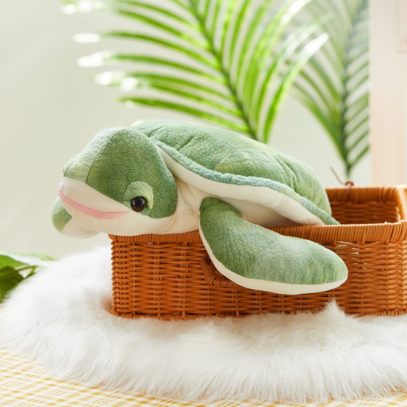 Glow Guards 14 Light up Sea Turtle Stuffed Animal Ocean Life Soft Plush Toy Pillow with Lullabies LED Night Lights Childrens Day Birthday Gifts for Toddler Kids - Image 3