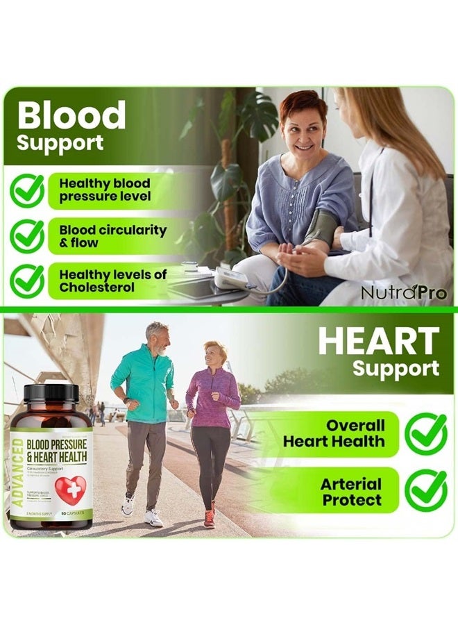 NutraPro Heart Health Blood Pressure Support Supplement - Support Blood Pressure & Healthy Circularity Naturally with Hawthorn Berry & Hibiscus.Vitamins Pills for Healthy Hypertension (BP) & Healthy Heart. - Image 2