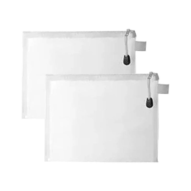 pepplo Transparent Mesh Zipper Bags, Large Capacity Pencil Case, Multifunctional Storage Bags, Student Exam Supplies Storage Bags, Zipper Organizer, School Supplies, Student Stationery Bag (Medium, 2 Pieces) - Image 1