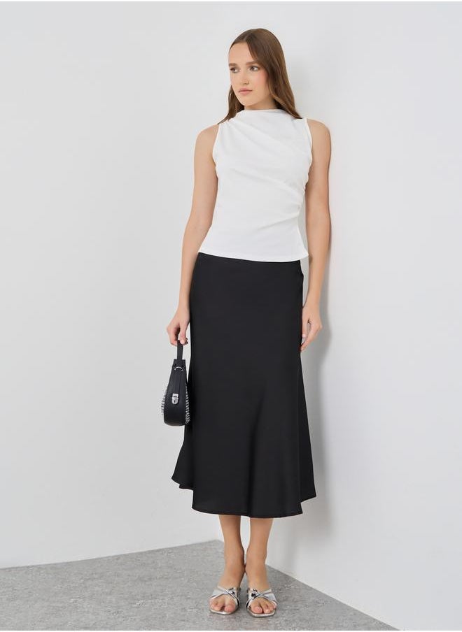 Take Two Take Two Solid Side Waist Gathered Knitted Top  - Image 2