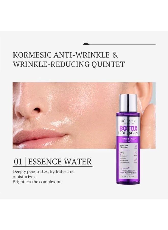 Kormesic Botox Collagen Essence Water 130ml Moisturizing Firming Skin Rejuvenation Essence Water with Hydrolyzed Keratin & Collagen Smooth Soft Glowing Skin Essence Serum - Image 4