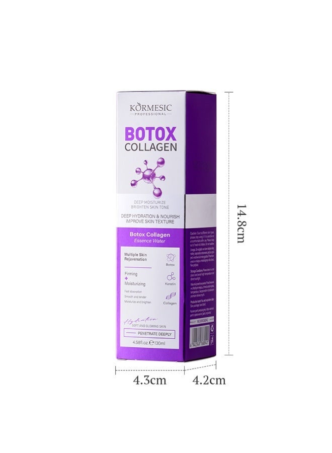 Kormesic Botox Collagen Essence Water 130ml Moisturizing Firming Skin Rejuvenation Essence Water with Hydrolyzed Keratin & Collagen Smooth Soft Glowing Skin Essence Serum - Image 3