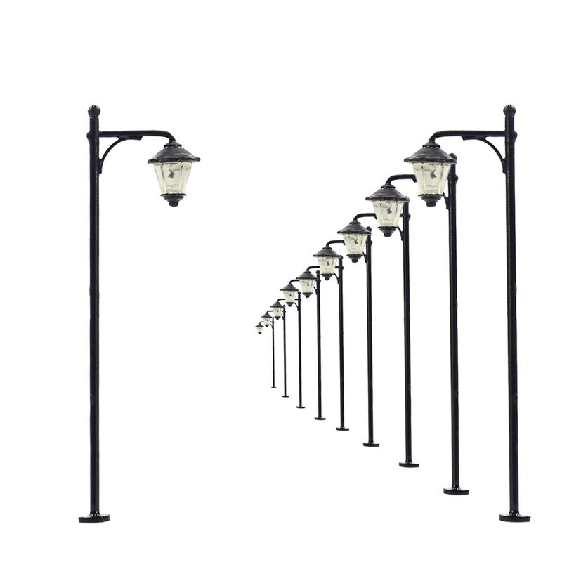 Evemodel LYM11 10 pcs Model Railway Led Lamppost Lamps Street Lights N Scale 5cm 197inch 3V New - Image 2
