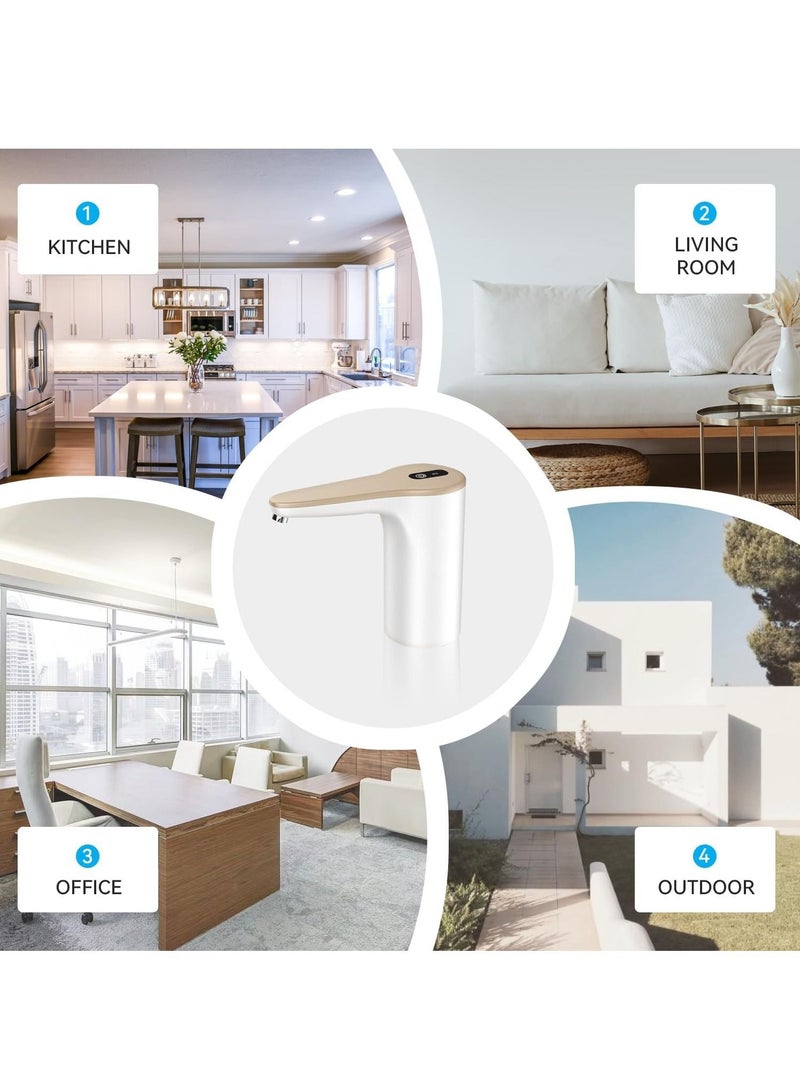 مضخة زجاجة الماء، موزع زجاجة الماء لجرة 5 جالون، مفتاح مياه الشرب التلقائي بشحن USB للزجاجات العالمية - Image 5