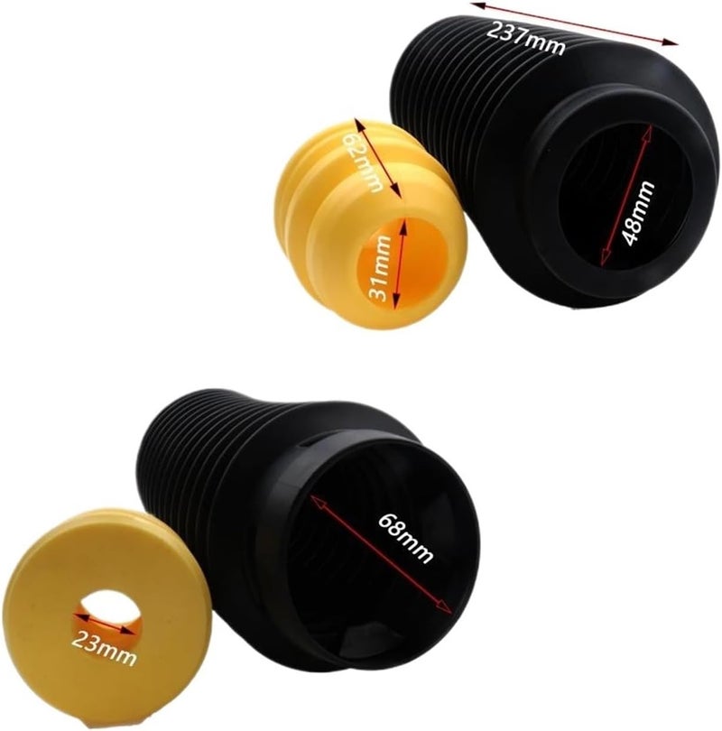 QASULER Rear Dust Cover Shock Absorber Bellow Boot Set - Image 2