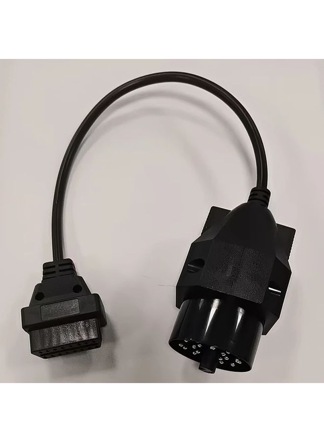 1pc OBD1 to OBD2 Diagnostic Adapter Cable with 20 Pin Female Connector and 16 Pin Male Plug for BMW E30 E34 E36 E38 E39 E53 5 Series E65 E66 E67 E68 E69 7 Series E90 E91 E92 E93 E94 E95 E96 E97 E98 E99 X3 X5 X6 Models up to E70 Series Black - Image 3