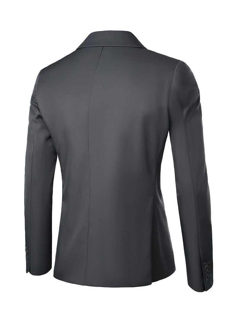 Shougu Fashionable And Versatile Business Solid Color Men's Suit Set Two-piece Set  - Image 3