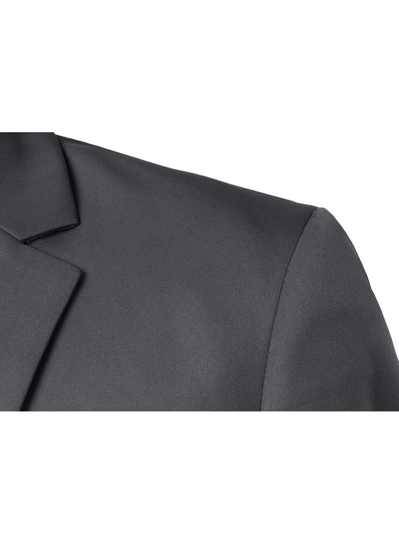 Shougu Fashionable And Versatile Business Solid Color Men's Suit Set Two-piece Set  - Image 4