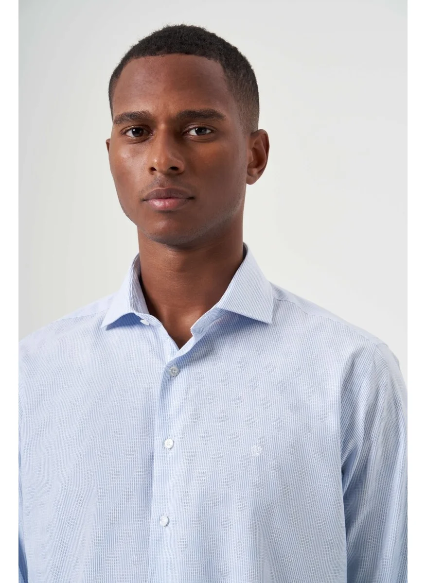 Bisse Men's Regular Fit Classic Shirt Blue GM23Y231037_D35