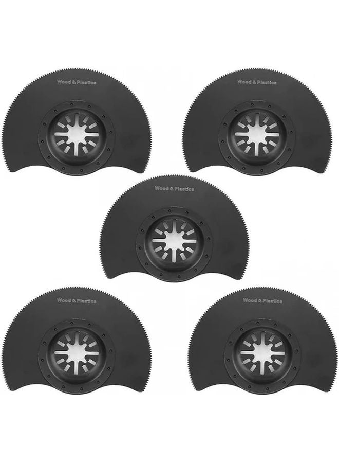 مجموعة من 5 شفرات منشار دائري أسود لأداة متعددة الاستخدامات متذبذبة للإصلاح والقطع - Image 2