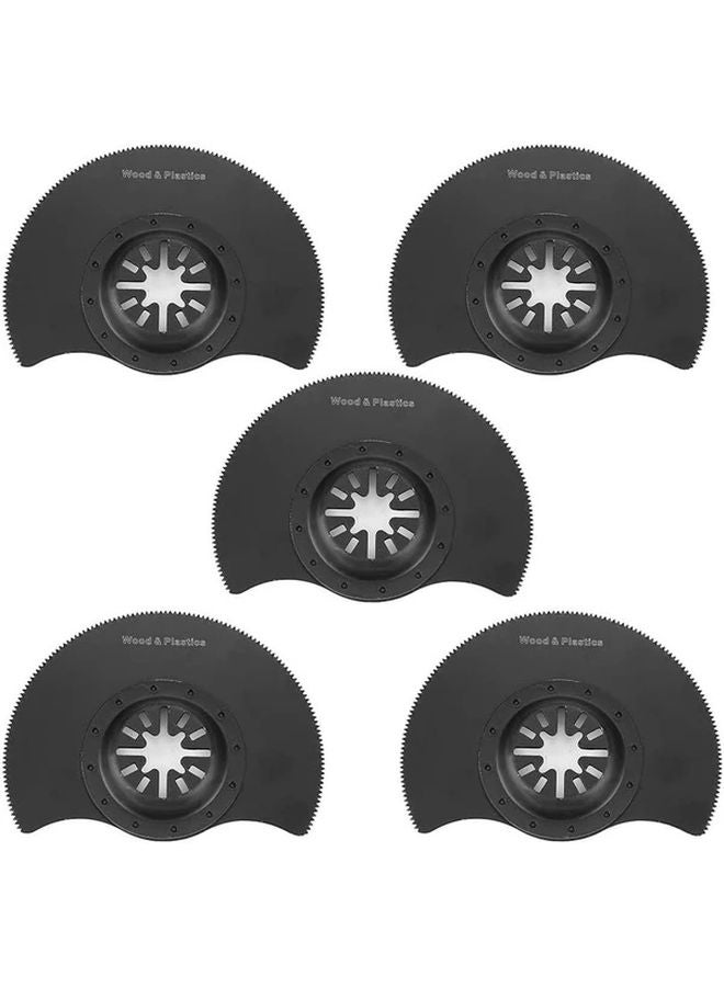 مجموعة من 5 شفرات منشار دائري أسود لأداة متعددة الاستخدامات متذبذبة للإصلاح والقطع - Image 1