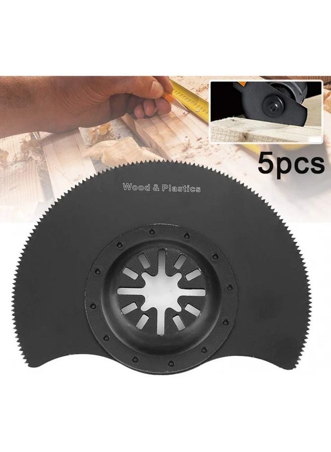 مجموعة من 5 شفرات منشار دائري أسود لأداة متعددة الاستخدامات متذبذبة للإصلاح والقطع - Image 4