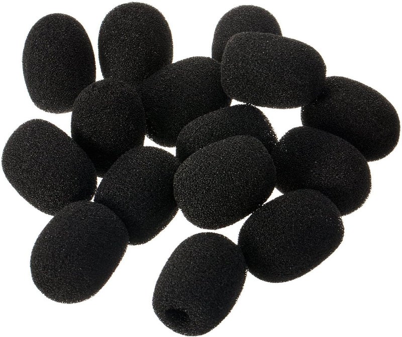 eBoot إي بوت 15 حزمة ميكروفون لابيل بحجم صغير أغطية رغوة ميكروفون سوداء - Image 4