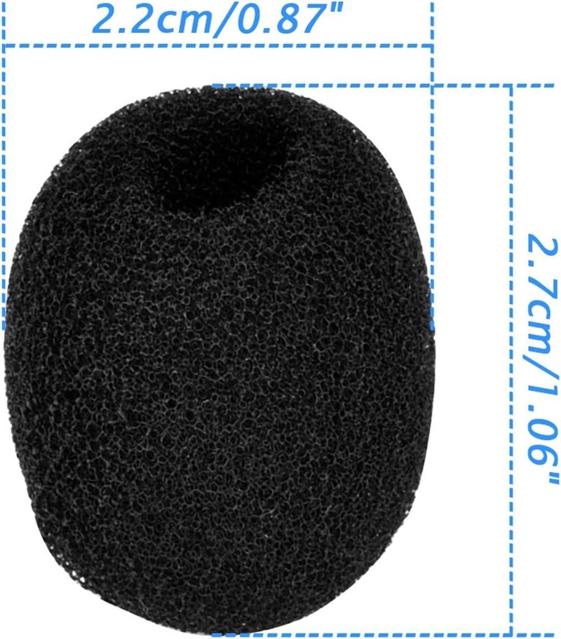 eBoot إي بوت 15 حزمة ميكروفون لابيل بحجم صغير أغطية رغوة ميكروفون سوداء - Image 2