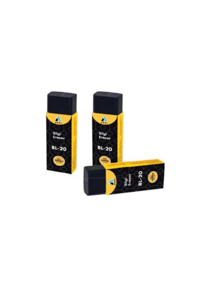 عادل ممحاة سوداء كبيرة Bl-20، مجموعة مكونة من 10 قطع