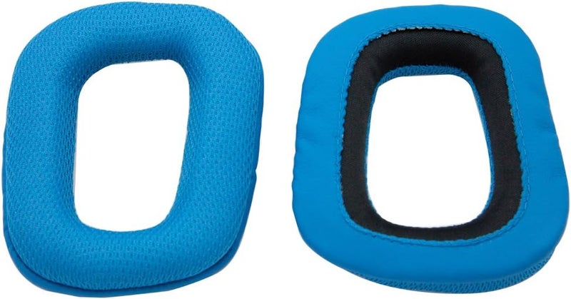 Mmobiel وسادات أذن بديلة لسماعات الألعاب Logitech G35 G935 G933S G933 G930 G635 G633S G633 G533 G433 G432 G431 G430 G332 G233 G231 G230 من MMOBIEL وسادات أذن من قماش شبكي باللون الأزرق - Image 5