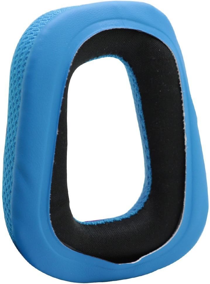 Mmobiel وسادات أذن بديلة لسماعات الألعاب Logitech G35 G935 G933S G933 G930 G635 G633S G633 G533 G433 G432 G431 G430 G332 G233 G231 G230 من MMOBIEL وسادات أذن من قماش شبكي باللون الأزرق - Image 4