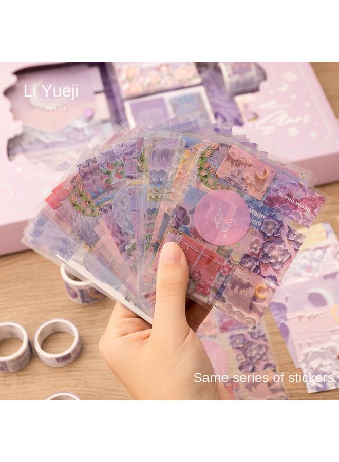 Bluejw Oil Painting Stick Hand Account Book Gift Box Suit Girl Heart Girl Hand Account Thickened Notepad Ins Style Primary School Student Gift - Image 4