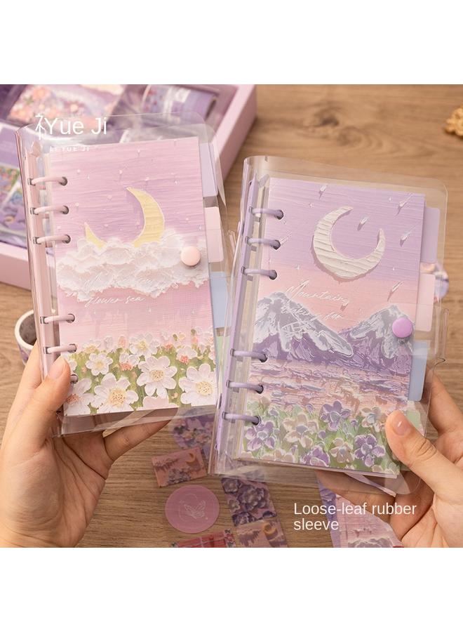 Bluejw Oil Painting Stick Hand Account Book Gift Box Suit Girl Heart Girl Hand Account Thickened Notepad Ins Style Primary School Student Gift - Image 3