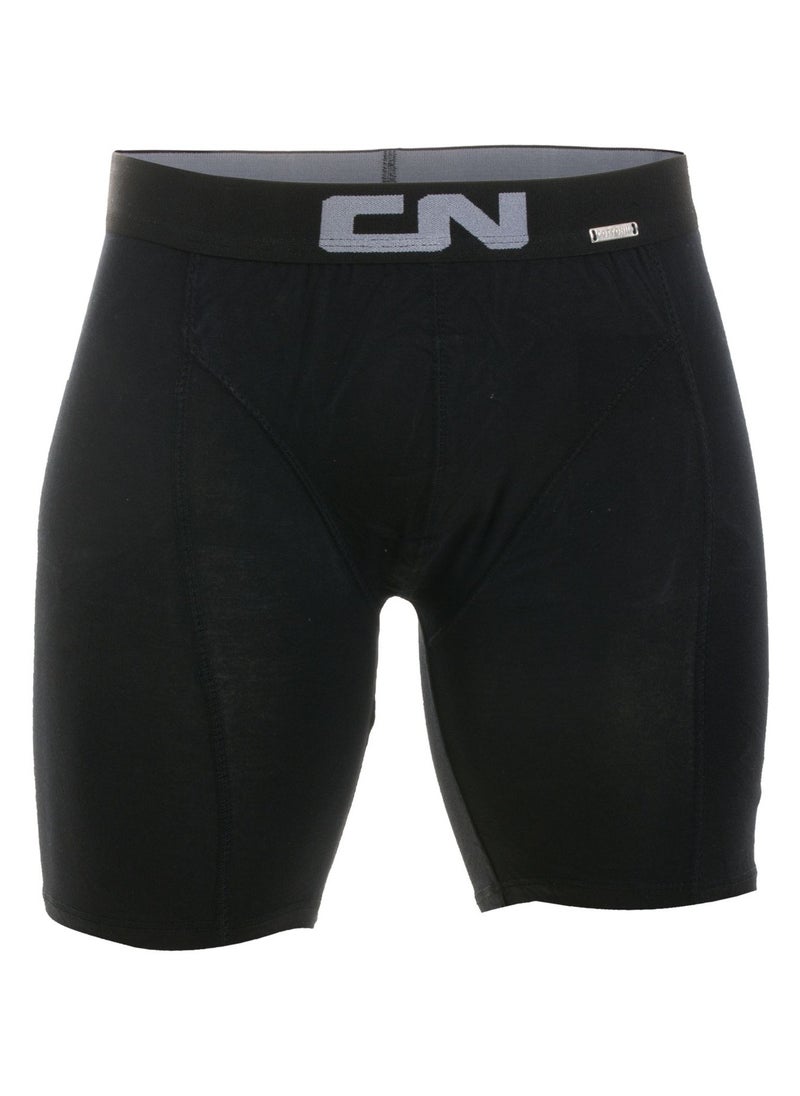 COTTONIL - Plain Comfy Long Boxer-BLack - Image 1