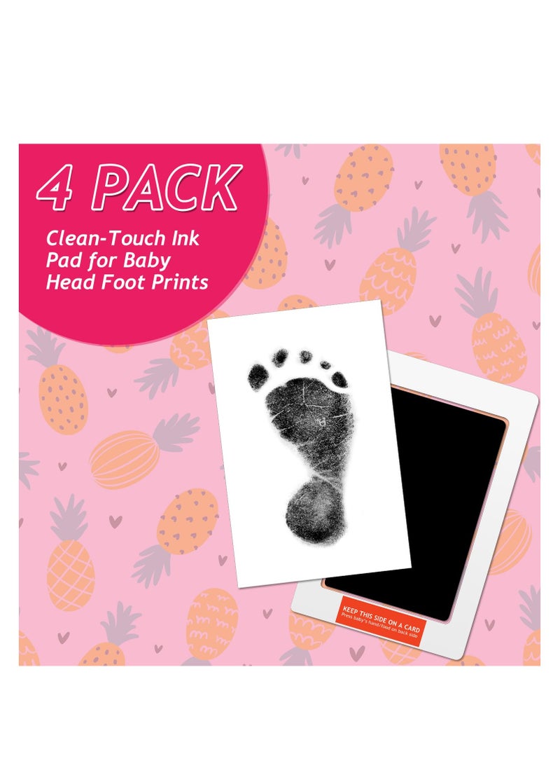 SYOSI Clean Touch Ink Pad, Newborn Baby Handprint and Footprint Pet Paw Print Kit, Inkless Infant Hand and Foot Stamp, Family Souvenir, Pet Paw Recorder, Creative Present, Safe and Reliable (Black)  - Image 5