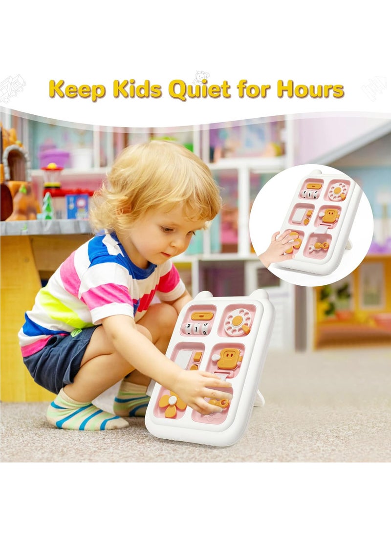 Montessori Busy Board for Toddlers, 6-in-1 Sensory Activity Cube with Locks, Gears & Switches, Travel Educational Toy for Kids with Birthday Gift (Green) - Image 4