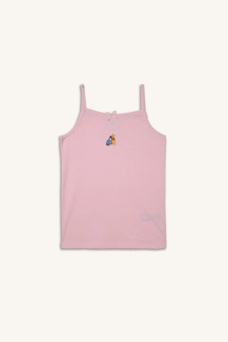 ديفاكتو Girl 2 piece Regular Fit Winnie The Pooh Licensed Animal Print Tank Top